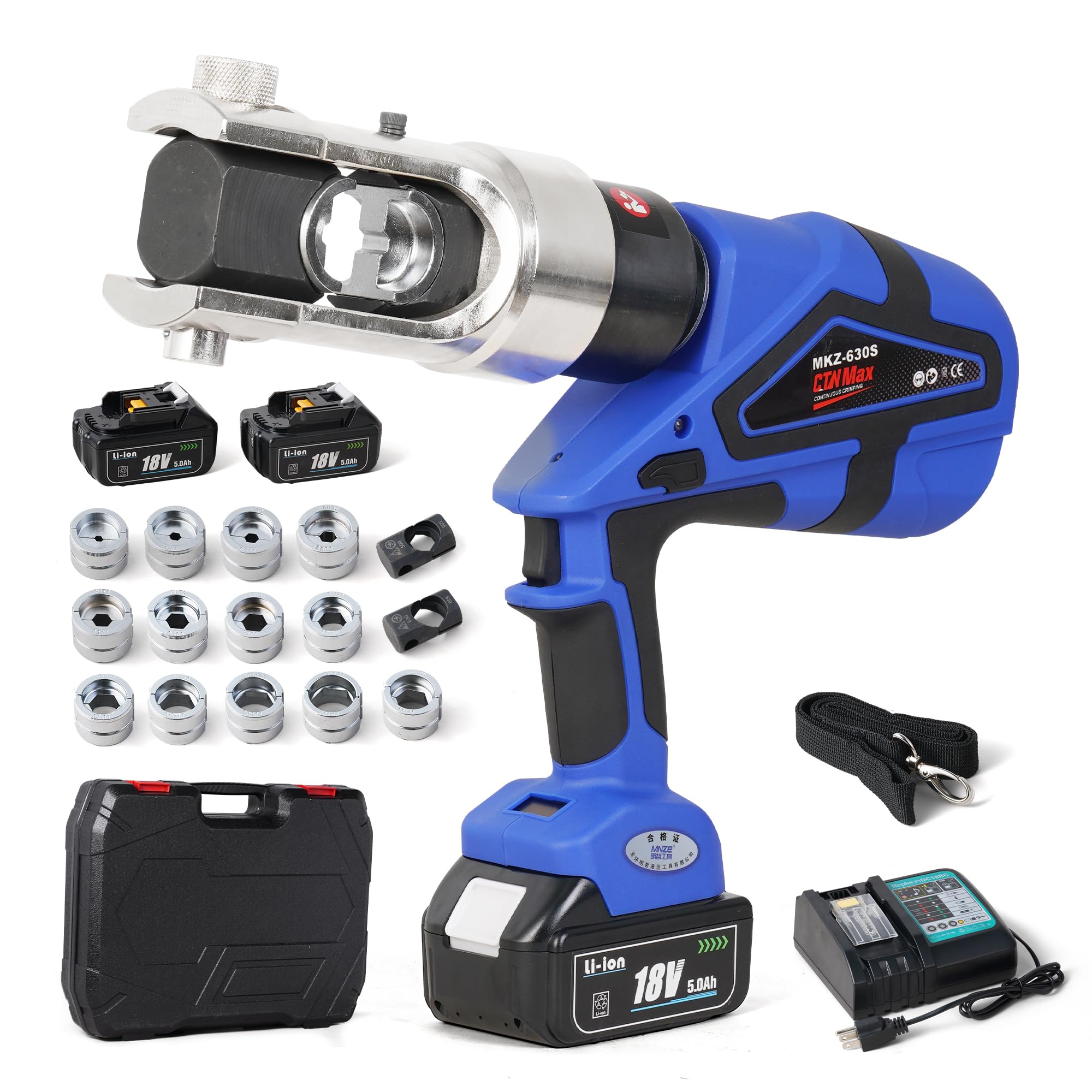 めるめる MMNZE Electric Hydraulic Cable Lug Crimper Pliers Rechargeable